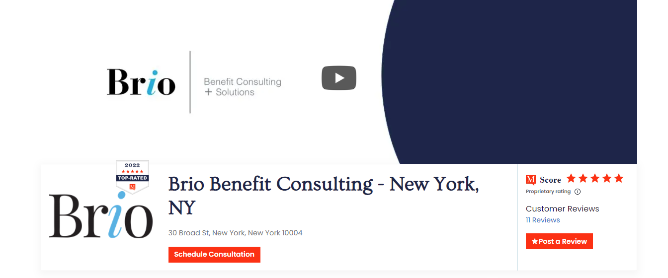 Brio Benefits Named a 2022 Top Employee Benefits Consultant!
